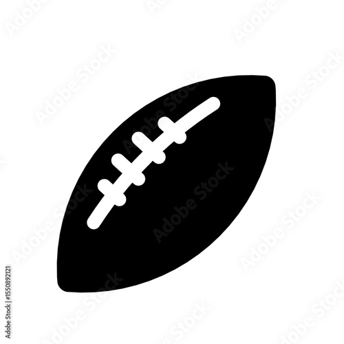 rugby ball glyph icon