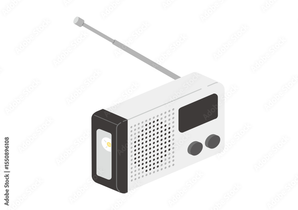Fototapeta premium 防災ラジオのイラスト
