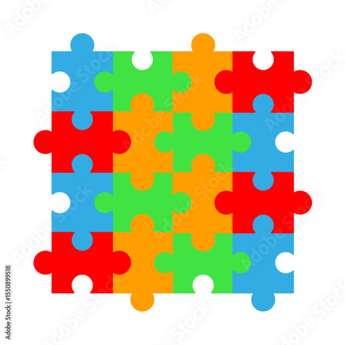 Jigsaw Puzzle Piece Vector Illustration