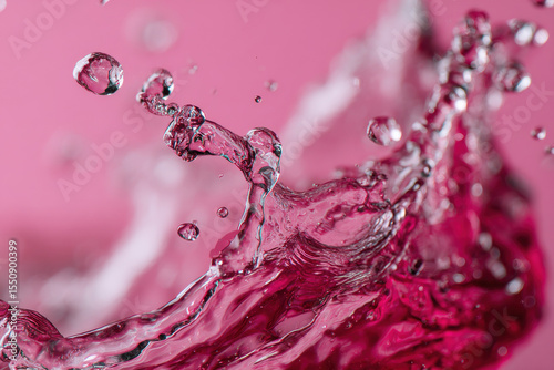 Pink water splash
