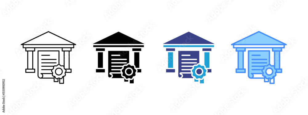 Obraz premium Regulation Multipel Icon Set.