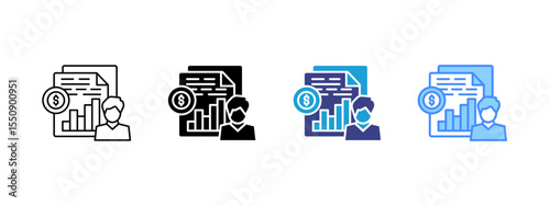Accountant Multipel Icon Set.