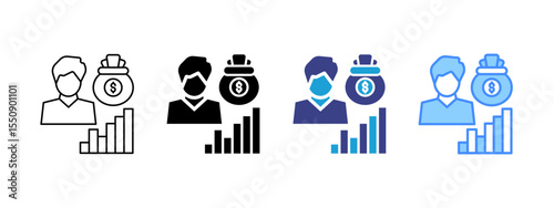 Investor Multipel Icon Set.