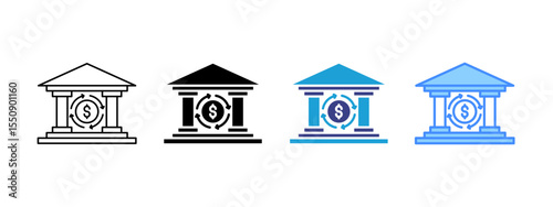 Bank Multipel Icon Set.
