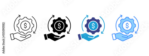 Cash Flow Multipel Icon Set.