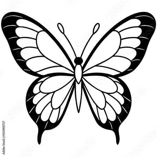 Soft Butterfly Silhouette