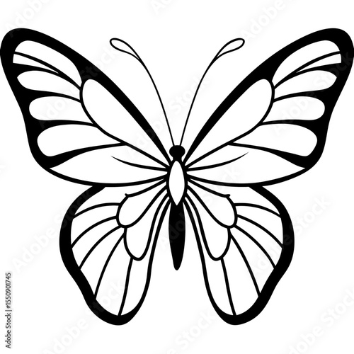 Soft Butterfly Silhouette
