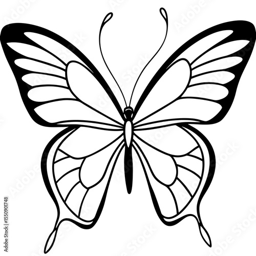 Soft Butterfly Silhouette