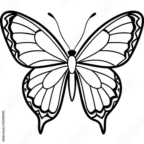 Soft Butterfly Silhouette