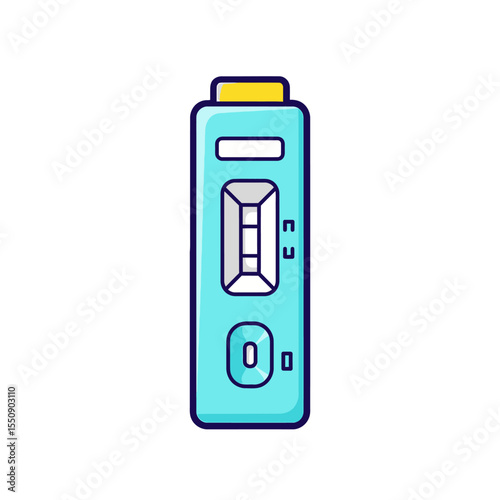 Diagnostic tool illustration Rapid test kit graphic for health monitoring and disease detection.
