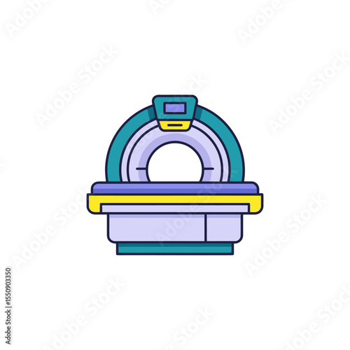 Medical CT Scanner Illustration Modern Diagnostic Imaging Technology for Healthcare Professionals
