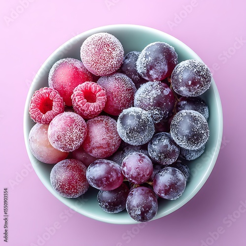 Wallpaper Mural Frozen berries and grapes in a bowl Torontodigital.ca