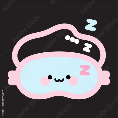 Flat Pastel Sleep Mask Icon
