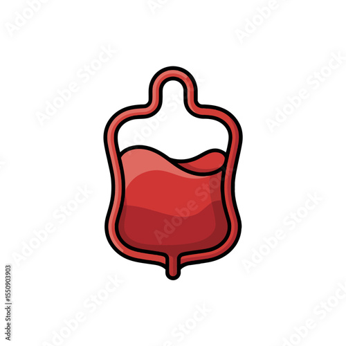 Blood Donation A Simple Illustration of Blood Bag