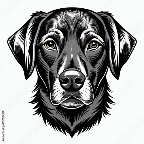 portrait of a black dog
