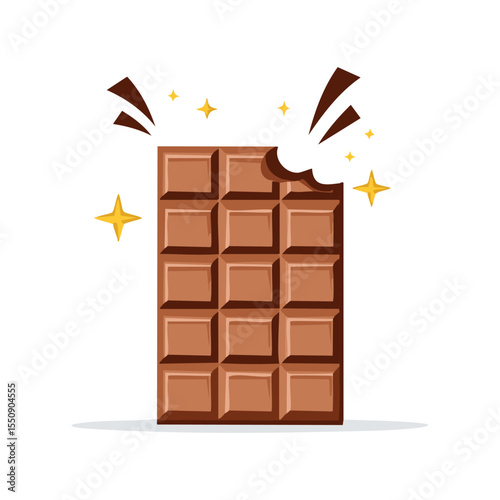 Simple Illustration Chocolate bar breaking