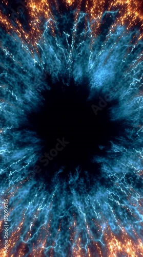 An epic abstract visualization of a cosmic nebula or supernova