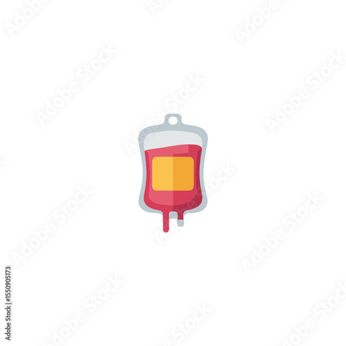 Medical Illustration Blood Bag Icon for Healthcare and Medical Designs
