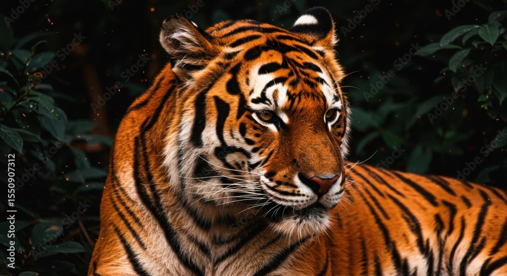 Obraz premium Close-Up of a Majestic Tiger