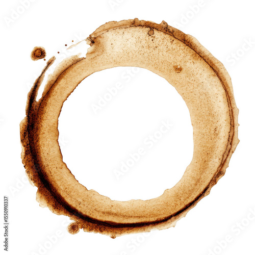 Coffee stain circle on black background (1)