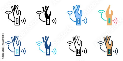 Internet of Nano Things icon set multiple style collection 
