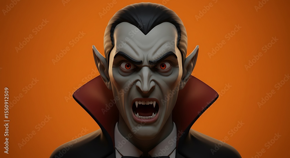 Obraz premium Scary vampire character illustration