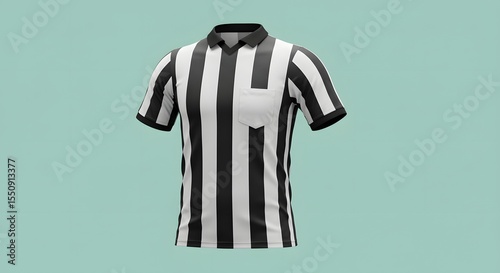 Referee Jersey Black and White Stripes