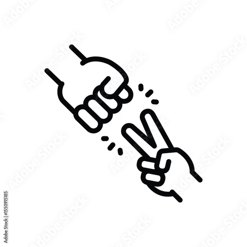 Black line icon for guess