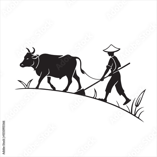 Farmer Silhouette Vector Images