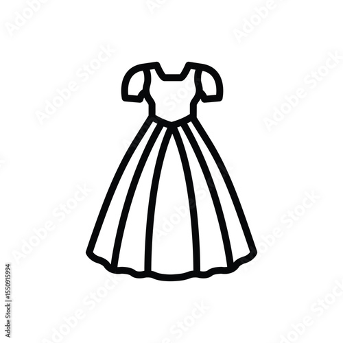 Black line icon for costume