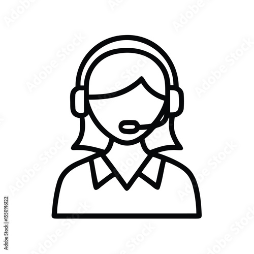 contact and support thin line icons 