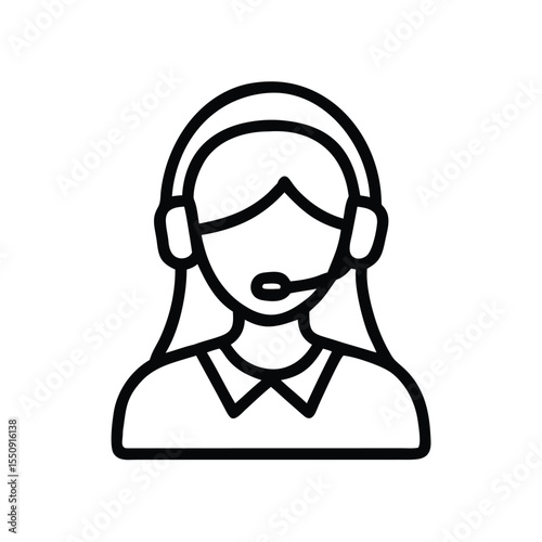 contact and support thin line icons 