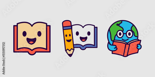 education icon mascot cartoon