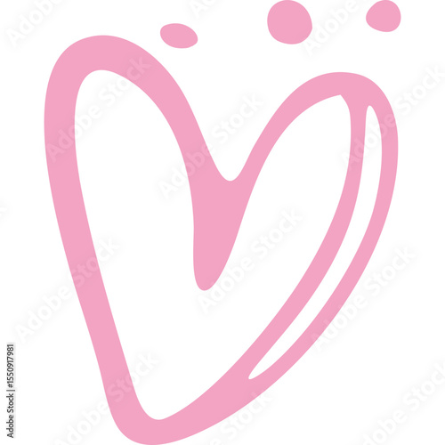hand-drawn hearth love icon