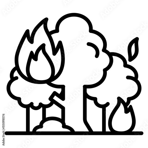 Wildfire Icon Single Vector Collection 