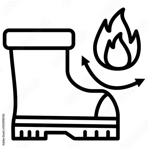 Boot Icon Single Vector Collection 