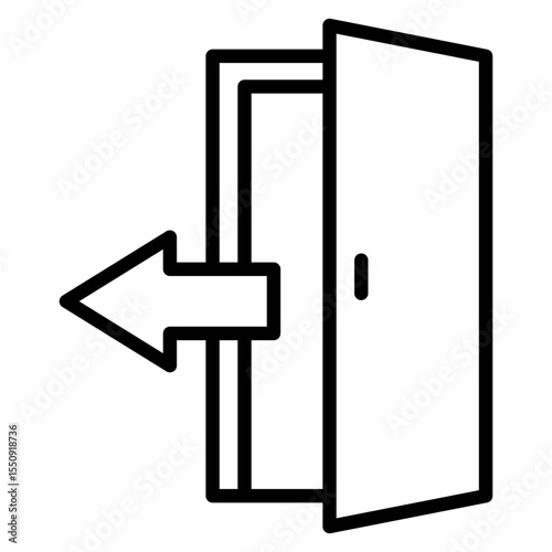 Exit Icon Single Vector Collection 