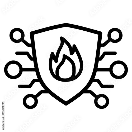 Security System Icon Single Vector Collection 