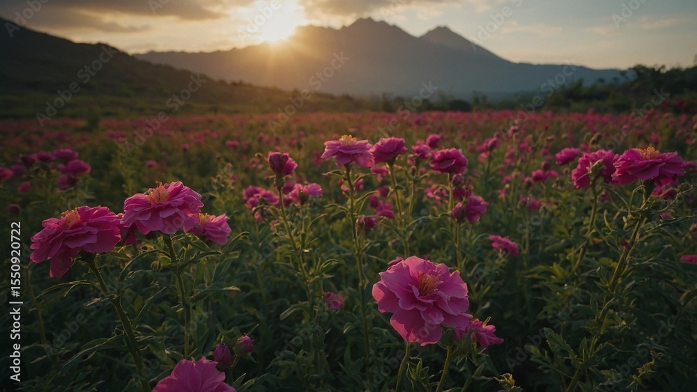 Fototapeta premium sunset in the mountains