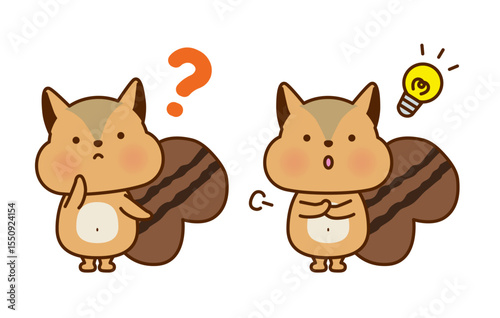 疑問とひらめきのリス キャラクターセット