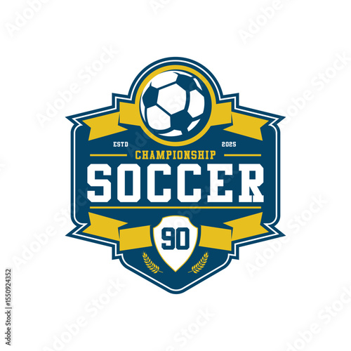 football logo, badge design template