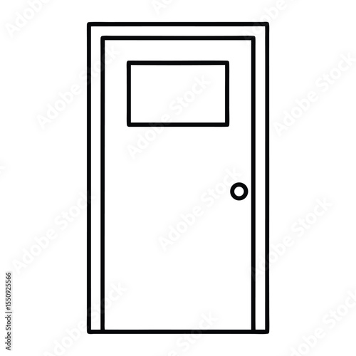 open door isolated on white