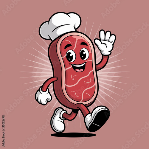 Chef Steak Waving