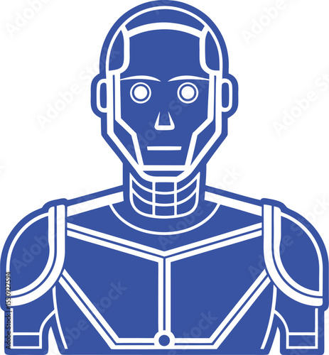 robot cyborg vector illustration