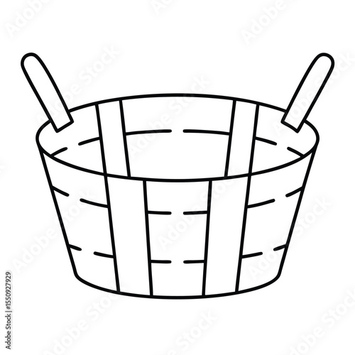 vector illustration of a bucket
