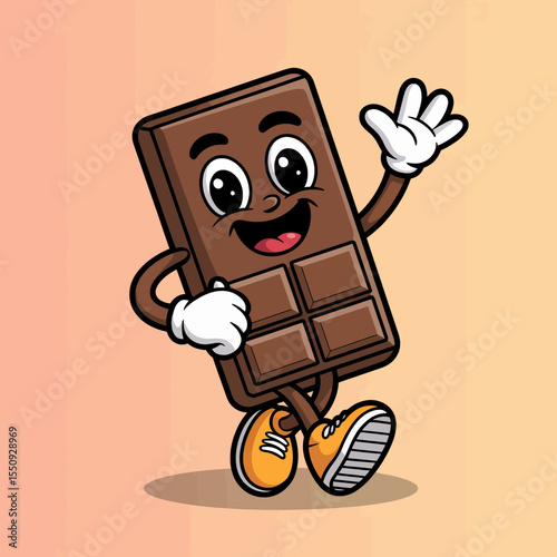 Chocolate Bar with Sneakers - Fun Character