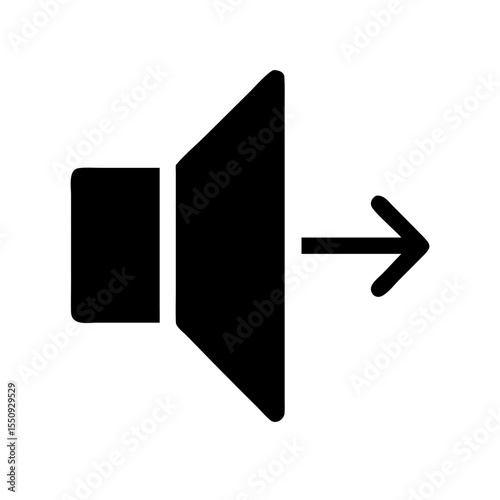 Audio output icon representing sound direction
