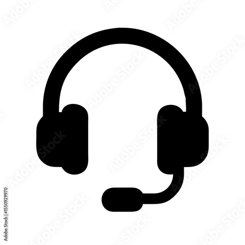Studio Headset with Microphone Icon
