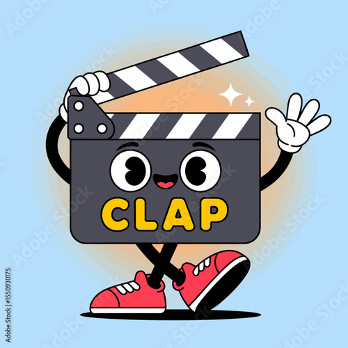 Clapboard with Clap Text