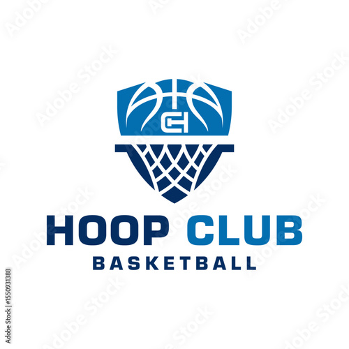 basketball ring shield logo